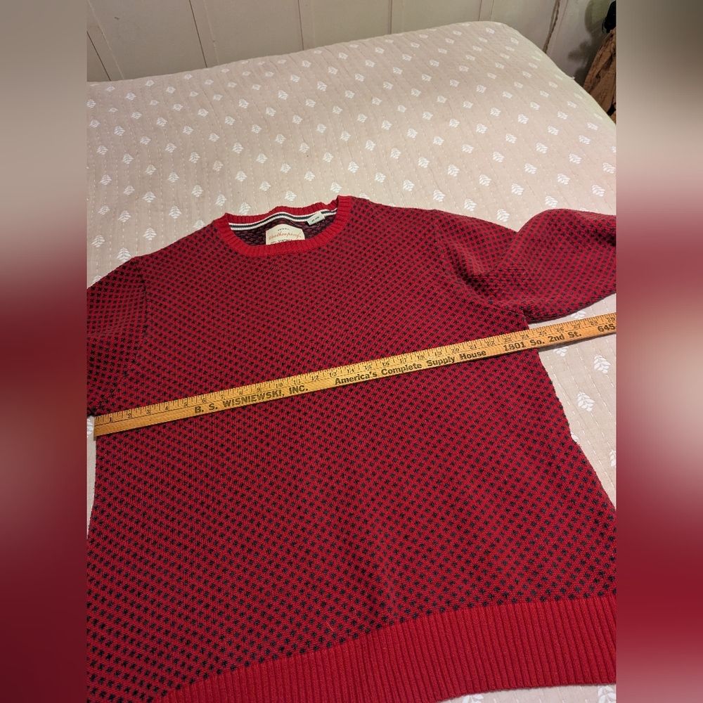 Weatherproof xl 100% cotton sweater red dot - Picture 6 of 8